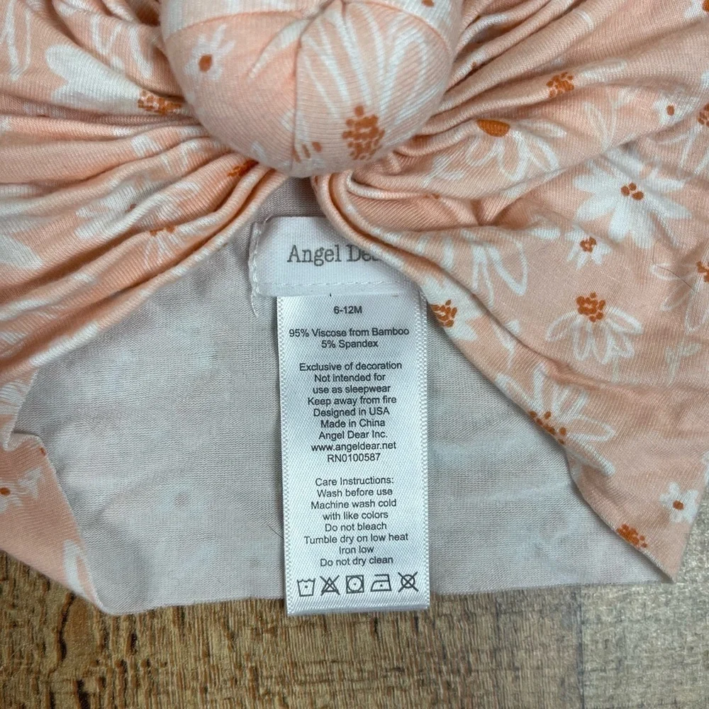 Angel Dear H&M 6-12 Months Head Covering Turbine Bib Bundle Floral Pastel